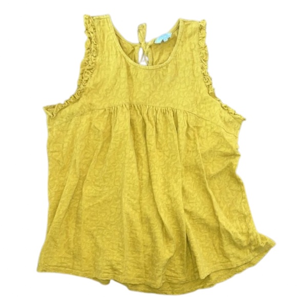 Lucky Brand Women's Jacquard Tank Top mustard sleeveless - Picture 4 of 7